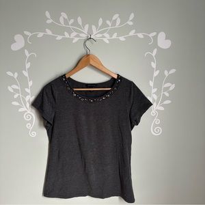 Bewjewled Grey Tommy Hilfiger Blouse in size Medium
